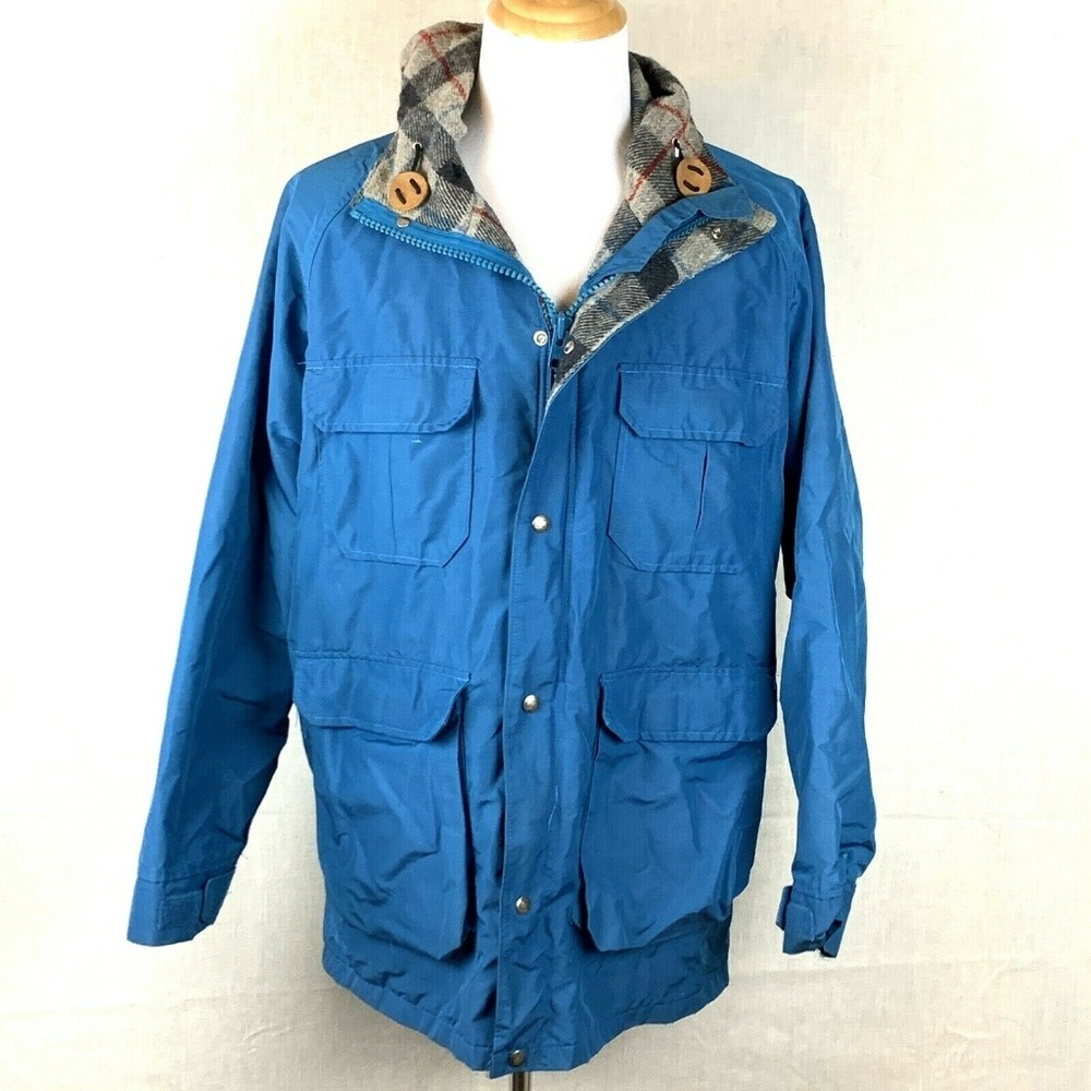 Vtg Woolrich 60/40 Men’s Lg Full Zip Plaid Lined